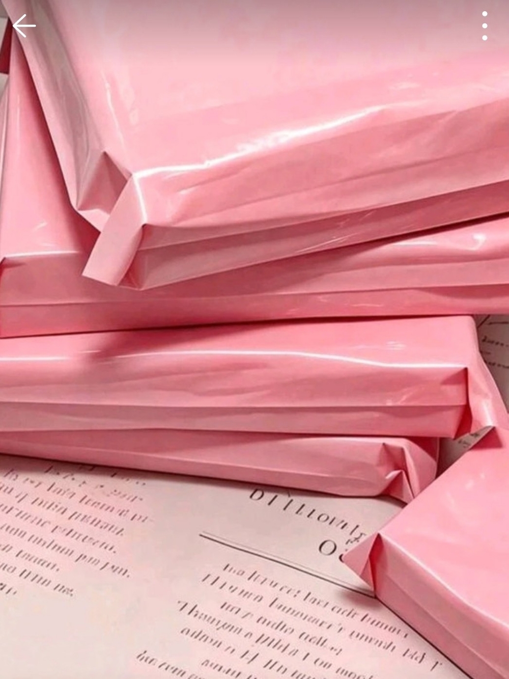 Pink Glossy Poly Mailer Bags 11 X 15.7 In. - Pack of 10
